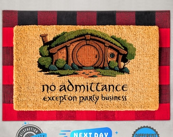 Geek Chic No Admittance Except On Party Business Door Mat, Lord Of The Ring Doormat, Funny Doormat, Closing Gift, Welcome Door Mat, Doormat