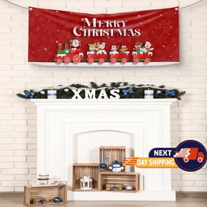 Merry Christmas Banner, Merry Christmas Decor, Xmas Banner, Home Banner, Xmas Decor, Merry Christmas Gift, Christmas Banner, Party Banner