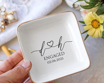 Engagement Ring Dish, Wedding Ring Dish, Ring Dish, Gifts for Couple, Gift for Bride, Ring Holder Dish, Engagement Gift, Jewelry Holder