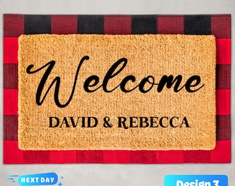 Welcome Custom Text Doormat, Welcome Mat, Entryway Decor, Porch Decor, Home Gift, Personalized Gift, Custom Doormat, Home Decor, Custom Gift