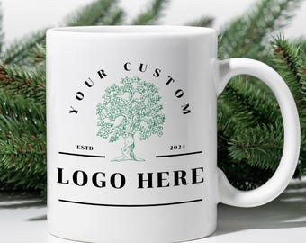 Business Logo Mug, Coffee Mug, Business Mug, Logo Coffee Mug, Custom Mug With Logo, Picture Mug, Photo Coffee Mugs, Ceramic Coffee Mug