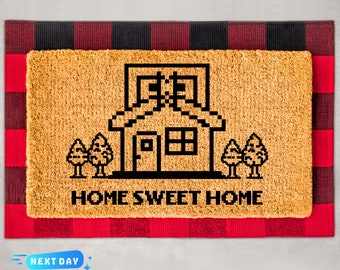 Home Sweet Home Doormat, Front Door Mat, Coir Doormat, Closing Gift, Newlywed Gift, Cute Doormat, New Home Decor, Housewarming Gift