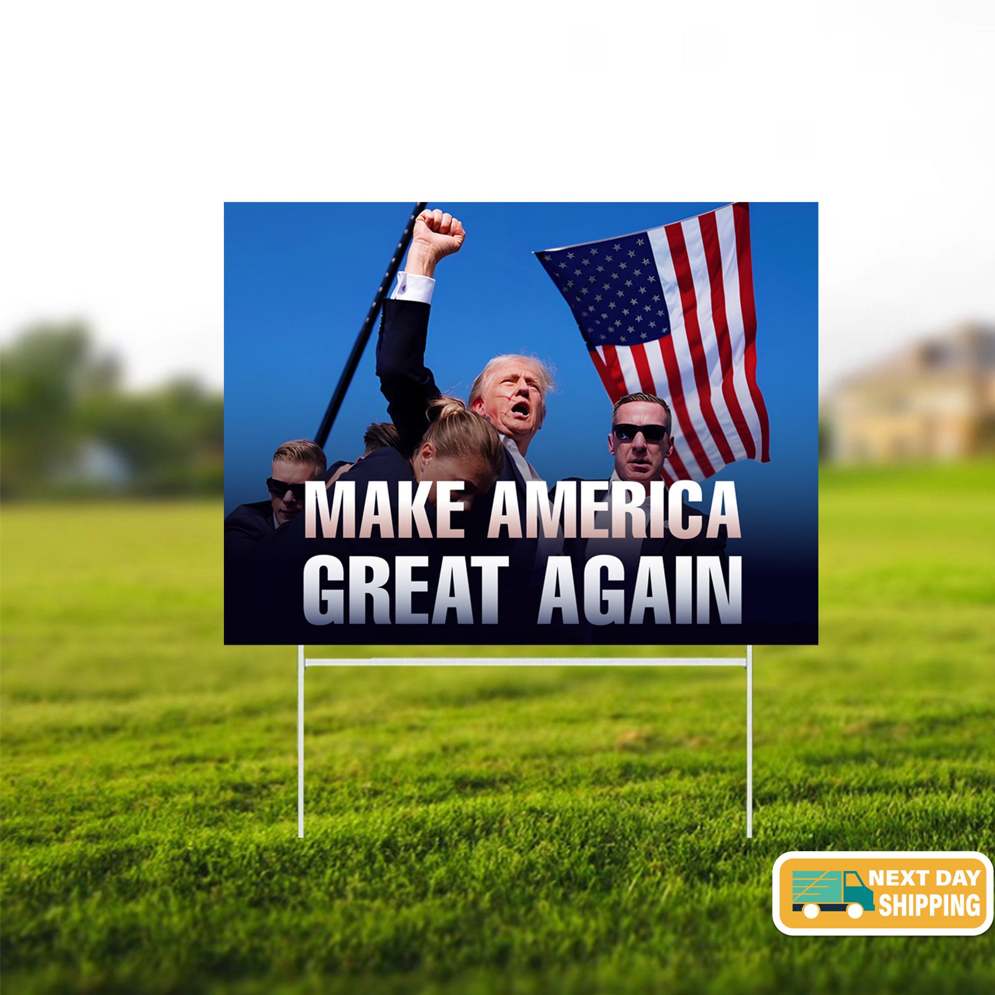 Make America Great Again Yard Sign, Donald Trump Yard Sign, 2024 Election, Garden Decoration, Yard Decor, Patriotic Yard Sign, 2024 Trump