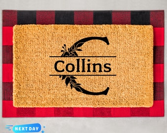 Custom Monogram Doormat, Wedding Gift, Housewarming Gift, Personalized Doormat, Entryway Decor, New Home Gift, Closing Gift, Front Door Mat
