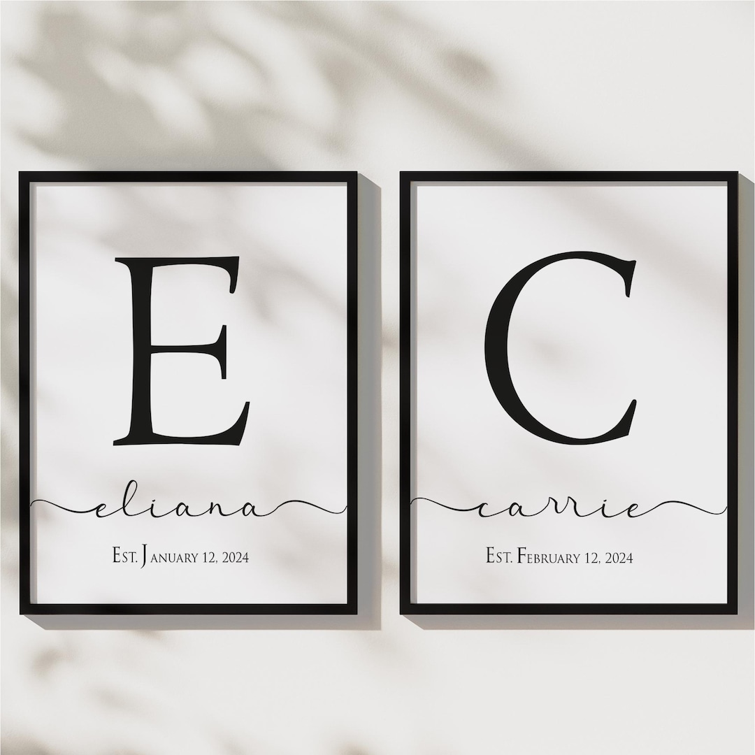 Personalized Name Sign, Custom Last Name Wall Art, Large Wall Art ...