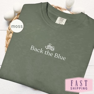 Police Shirt Minimalist Gift Back the Blue Shirt Police Mom Gift Police Family Shirt Thin Blue Line Tee Law Enforcement Retirement Gift T032