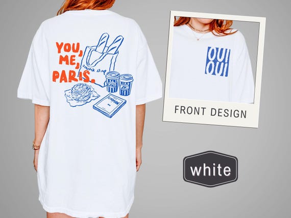 French Lover Graphic Tee, Oui Oui Paris Shirt