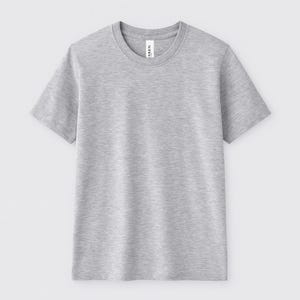 May include: A heather gray crew neck t-shirt. The short-sleeved shirt has a classic fit and a simple design. The tag on the inside of the collar reads "AMN". This versatile tee is suitable for casual wear.