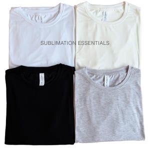 Sublimation Blank Shirt | 100% Polyester Tee Blanks for Printing, Unisex