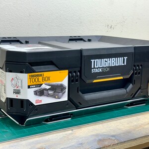 thumbnail image 2 of ToughBuilt StackTech Compatible Feet Mount – Wall & Floor Mount For Full/Half Tool Boxes, Black 2 of 6