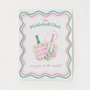 Pickleball Club Digital Print – Retro Typography Poster for Pickleball Fans | Instant Download Wall Art