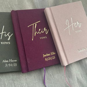Set of 2 Wedding Vow Books