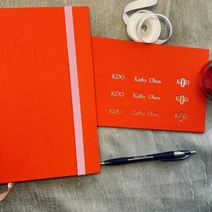 NOTERIOUS  Bright Red  Cloth Notebook/Journal – Free Foil Stamp Personalization