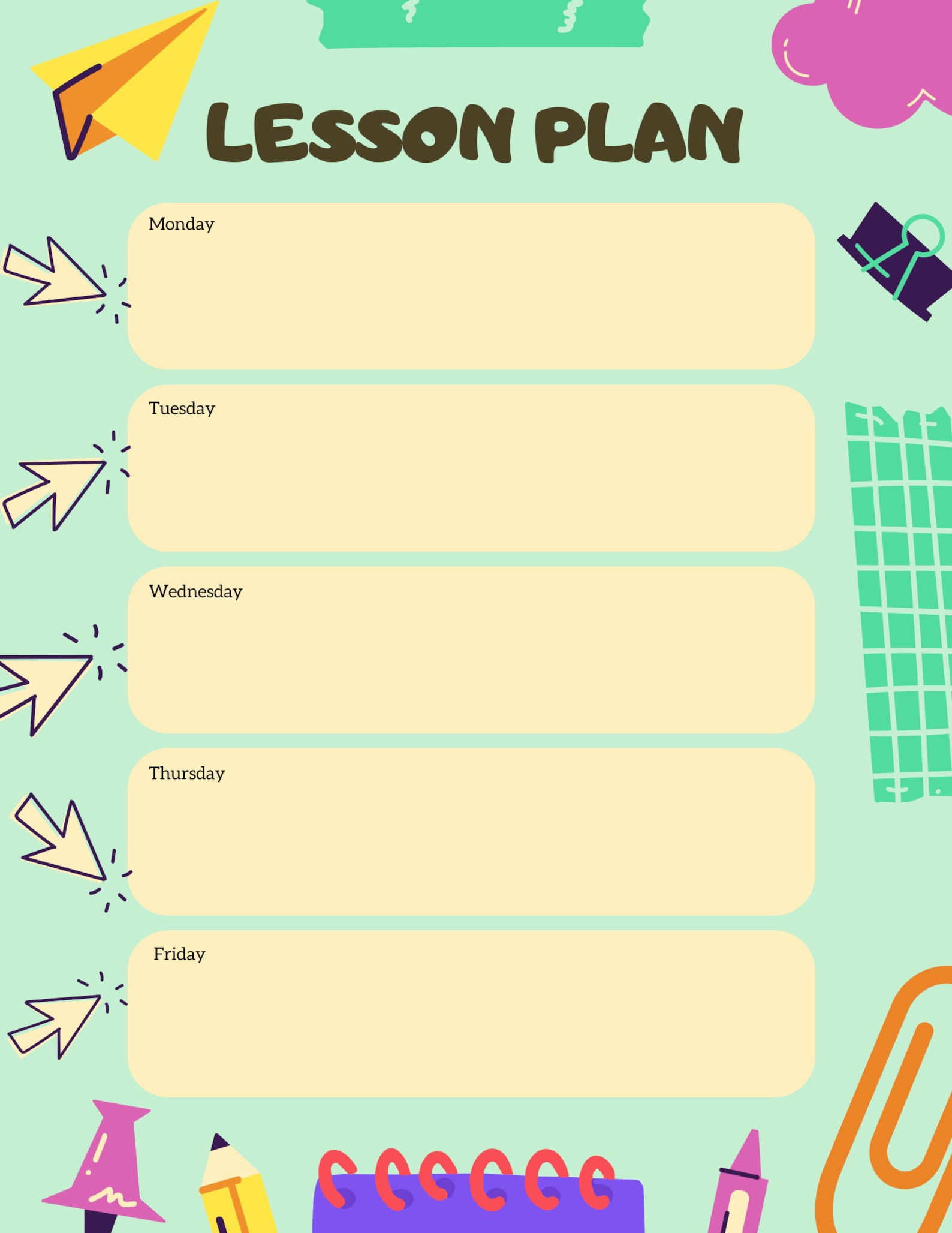 Lesson Plan for Teachers - Etsy