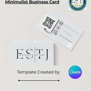 DIY editierbar für Sie PRL Minimalist Visitenkarte Template Design von ESTJ. Ein Unternehmen, das darauf ausgerichtet ist, andere Unternehmen zu optimieren.