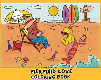 Mermaid Cove Malbuch für jedes Alter: Niedlich und Stressabbauend