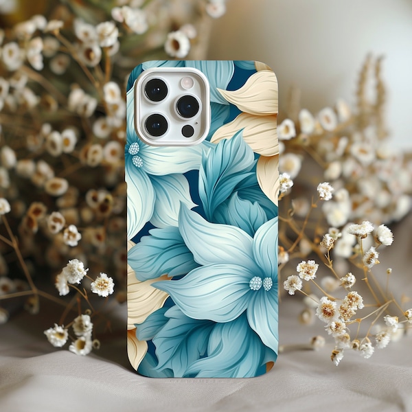 3D Floral Aesthetic IPhone Case for IPhone 12/13/14/15 Pro, 3D Flowers Iphone Case, Stylish Phone Cover for iPhone, Digital Download
