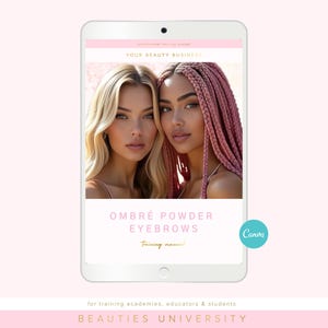 Ombre Powder Brows Training Manual | Editable Beauty Course Resource (Digital Download)