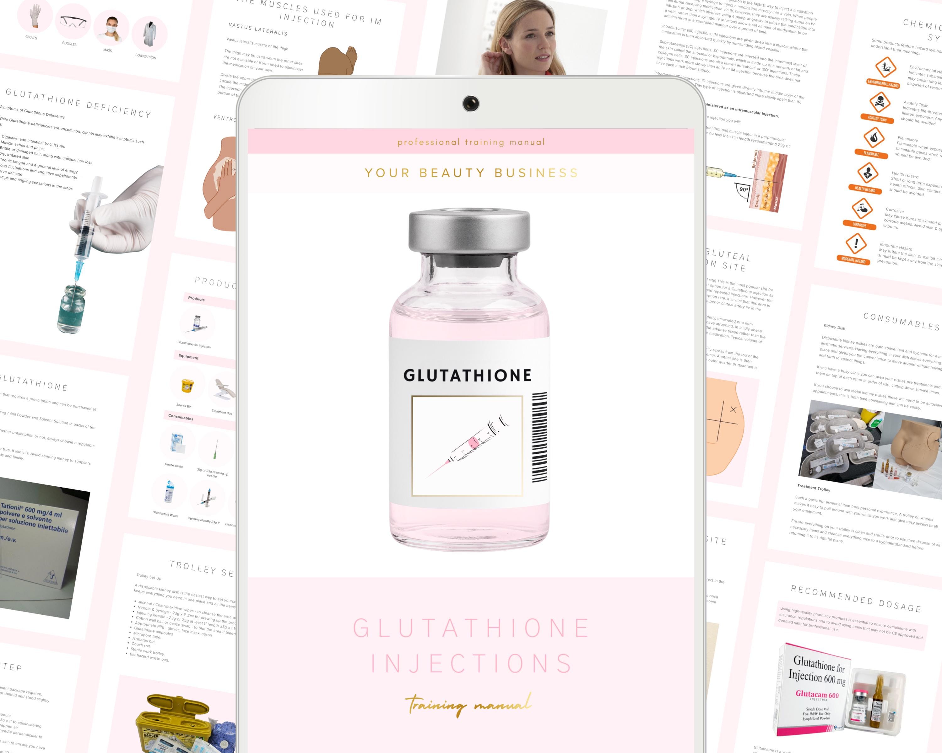 Glutathione Intramuscular Injections Editable Training Manual for ...