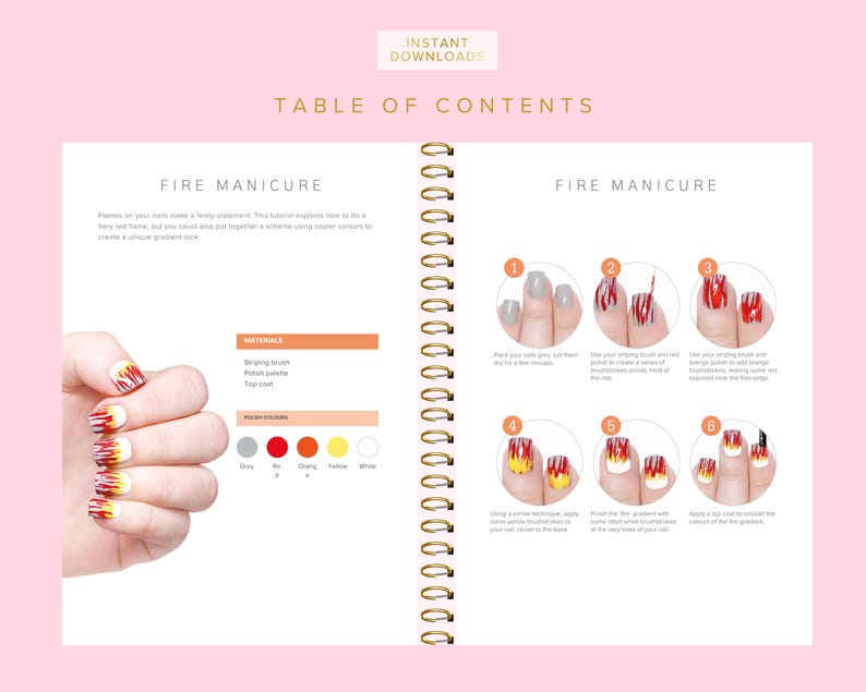 Nail Art Training Manuals, Nail Artist Guides, Certificates, Nails Course, Basic, Intermediate, Advanced, Edit in Canva