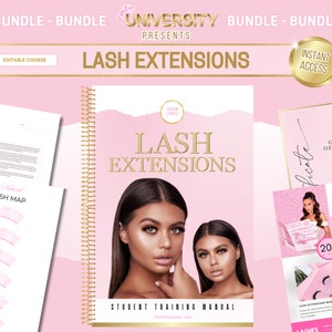 Editable Lash Training Manual, Lash Manual, Lash Certificate, Eyelash Extensions, Lash Tutor, Lash Course, Lash eBook, Edit in Canva
