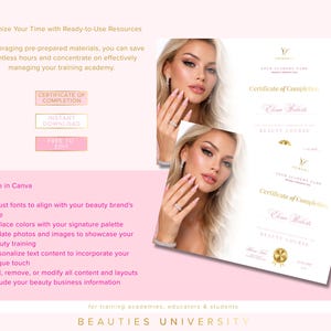 BIAB Builder Gel Training Manual, Editable Nail Course (Canva)