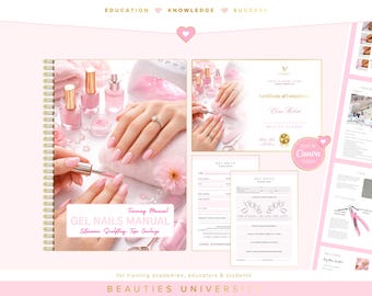 Gel Nails Training Manual | Extensions, Sculpting, Polish (Canva)