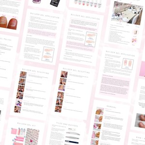 BIAB Builder Gel Training Manual, Editable Nail Course (Canva)