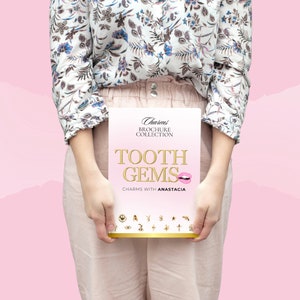 Tooth Gems Brochure, Tooth Gems Catalogue, Tooth Charms Catalog, Tooth Jewels Marketing Resources, Edit in Canva