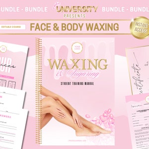 Wachs-Anleitung, Anleitung für Waxing Training, Sugaring, Zertifikat, Wachs-Theorie-Klausur, Waxing Flyer, Body Waxing Kurs, Waxing Consent, In Canva bearbeiten