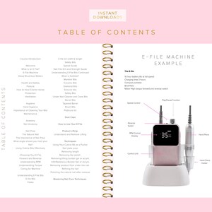 E-File Nails Training Manual, Editable Course, Canva Template image 2
