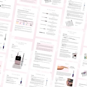 E-File Nails Training Manual, Editable Course, Canva Template image 3