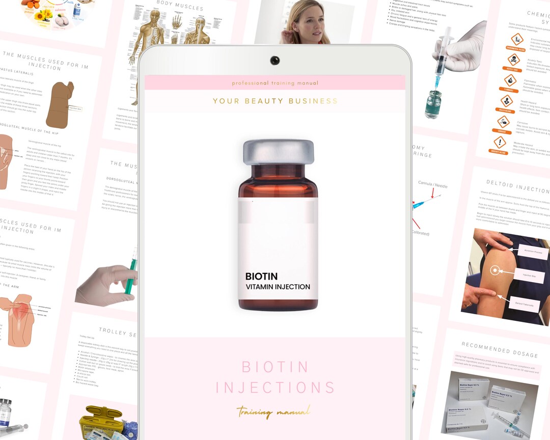 Biotin Vitamin B7 Injections Editable Training Manual for Beauty ...