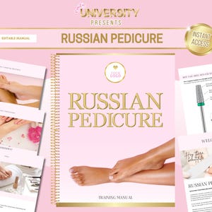 Russian Pedicure Training Manual, Russian Pedicure Guide, Certificate, Nails Course, Nail Technician, Pedicure Course, Edit in Canva