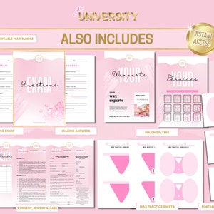 Editable Waxing Training Manuals, Waxing Tutor Bundle, Waxing Course, Face, Body, Brazilian, Bikini, Hollywood, Edit in Canva
