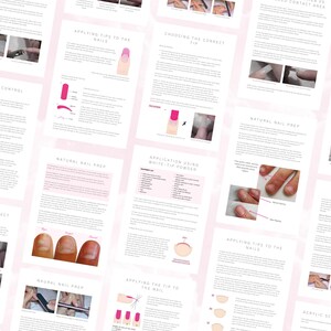 Acrylic Nails Training Manual, Editable Certificate, Canva Course