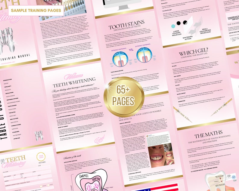 Teeth Whitening Training Manual, Certificate, Flyers, Teeth Whitening