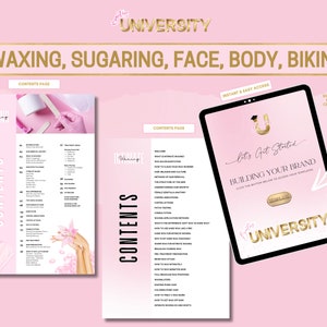 Editable Waxing Training Manuals, Waxing Tutor Bundle, Waxing Course, Face, Body, Brazilian, Bikini, Hollywood, Edit in Canva