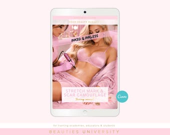 Skin Camouflage PMU Training Manual, Scars, Stretch Marks, Pigmentation, Under Eyes | Edit in Canva