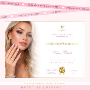 BIAB Builder Gel Training Manual, Editable Nail Course (Canva)