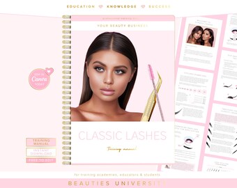 Classic Lash Training Manual | Editable Canva Template, Client Forms - Etsy