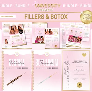 Trainingshandleidingen esthetische injectables, training botulinumtoxinen, training huidvullers, fillers en botox, bewerken in Canva