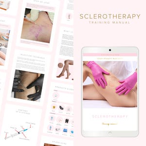 Sklerotherapie-Schulungsmanual: Bearbeitbares Besenreiser-Handbuch (Canva)