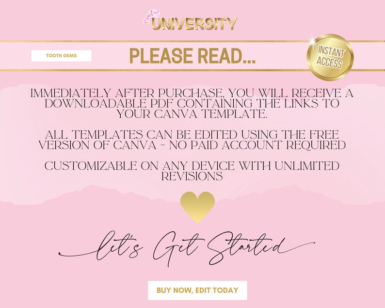 Tooth Gems Brochure, Tooth Gems Catalogue, Tooth Charms Catalog, Tooth Jewels Marketing Resources, Edit in Canva