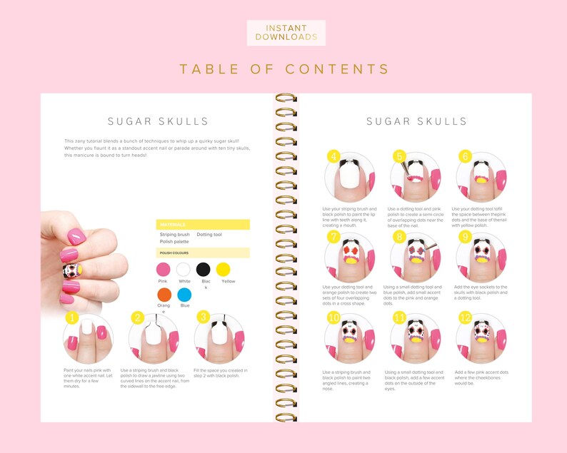 Nail Art Training Manuals, Nail Artist Guides, Certificates, Nails Course, Basic, Intermediate, Advanced, Edit in Canva