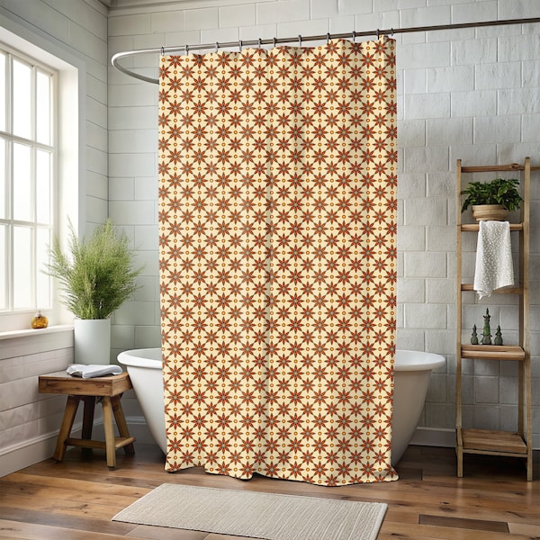 Rust Shower Curtain Etsy