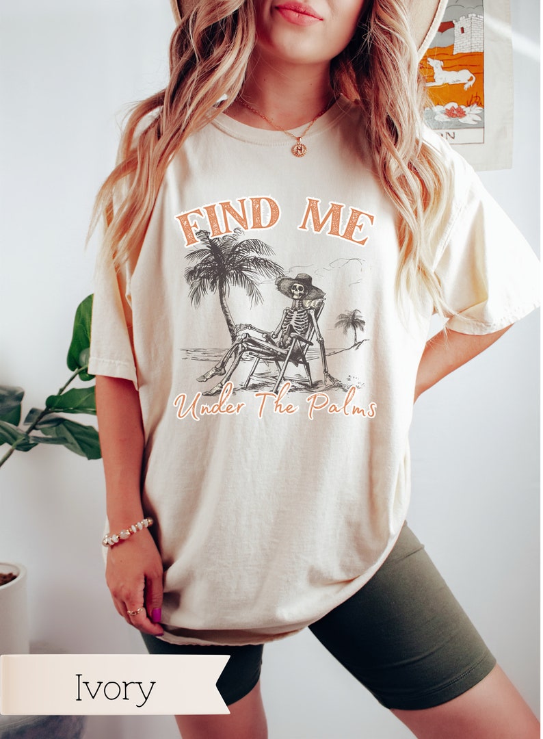 Camicie a tema hawaiano da donna Find Me Under The Palms T-Shirt