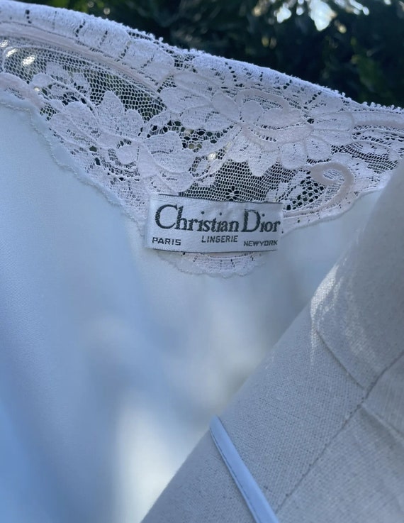 Vintage Christian Dior Nightgown Robe Set Size Me… - image 6