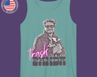 Pedro Pascal Dieter Trash Panda Tank T-shirt Unisex Comfort Colors The Bubble Dieter Bravo