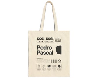 Pedro Pascal Funny Cotton Canvas Tote Bag